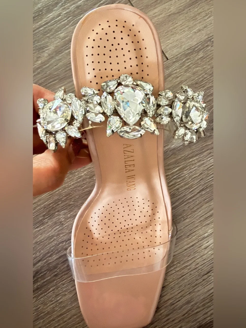 AZALEA WANG DONT BOTHER ME STILETTO SANDAL IN NUDE Size 8.5